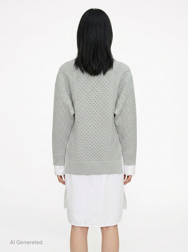 Cable Knit Shirting Dress | Stella McCartney | Club21 - back