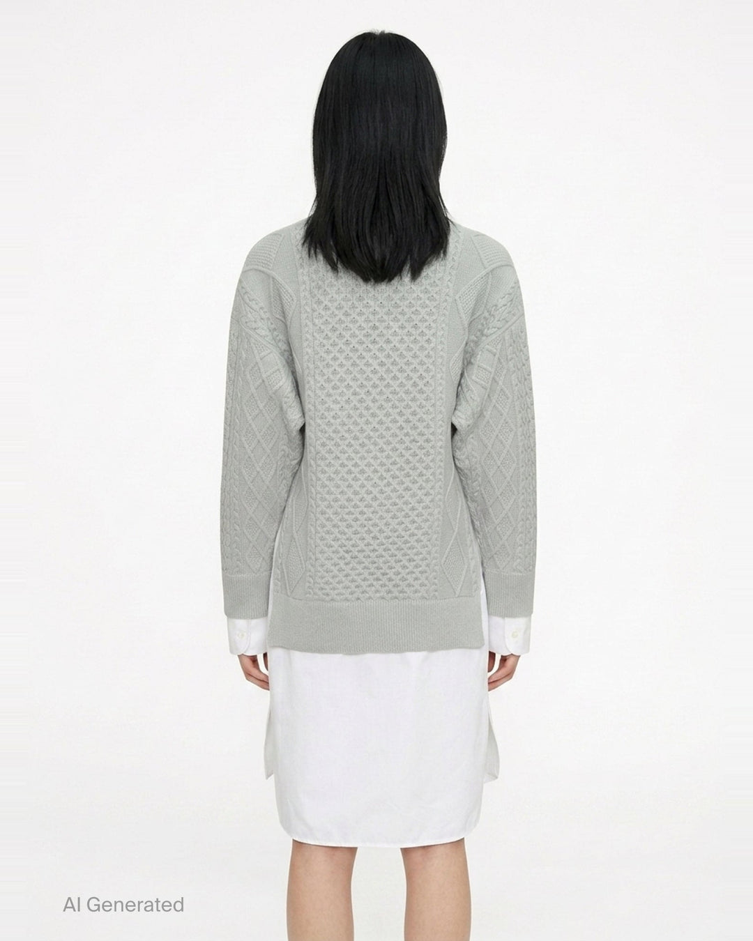 Cable Knit Shirting Dress | Stella McCartney | Club21 - back