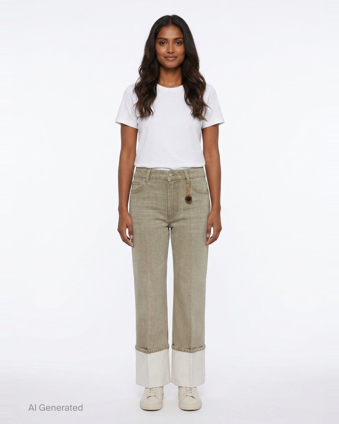 Cropped Turn Up Jeans | Stella McCartney | Club21 - front