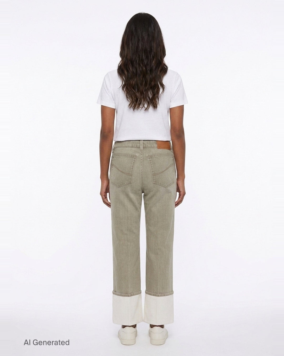 Cropped Turn Up Jeans | Stella McCartney | Club21 - back