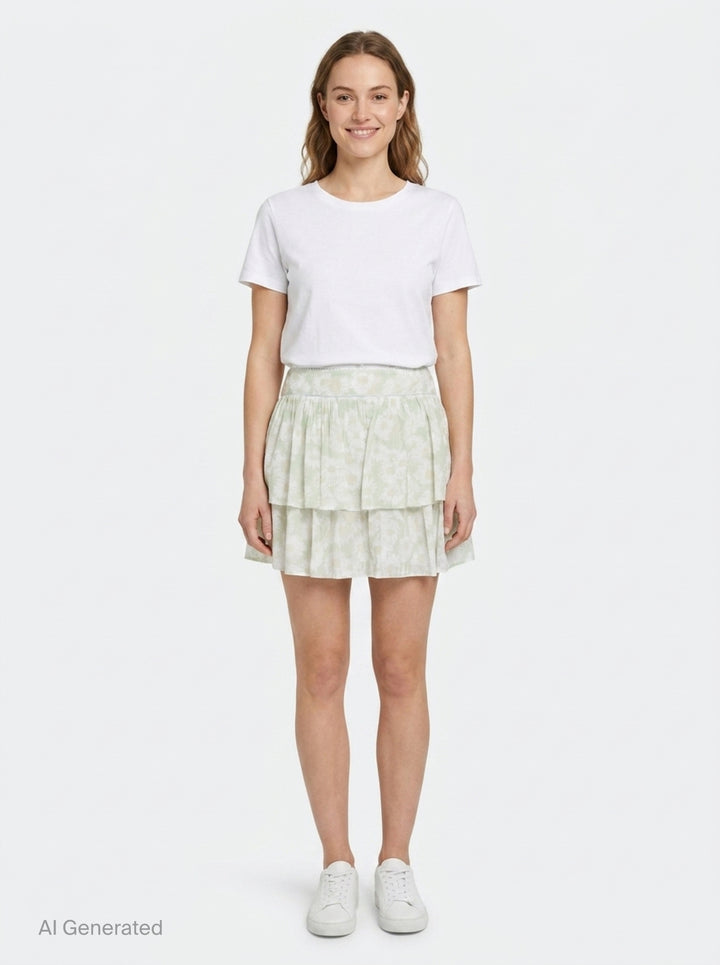 Daisy Print Mini Skirt | Stella McCartney | Club21 - front