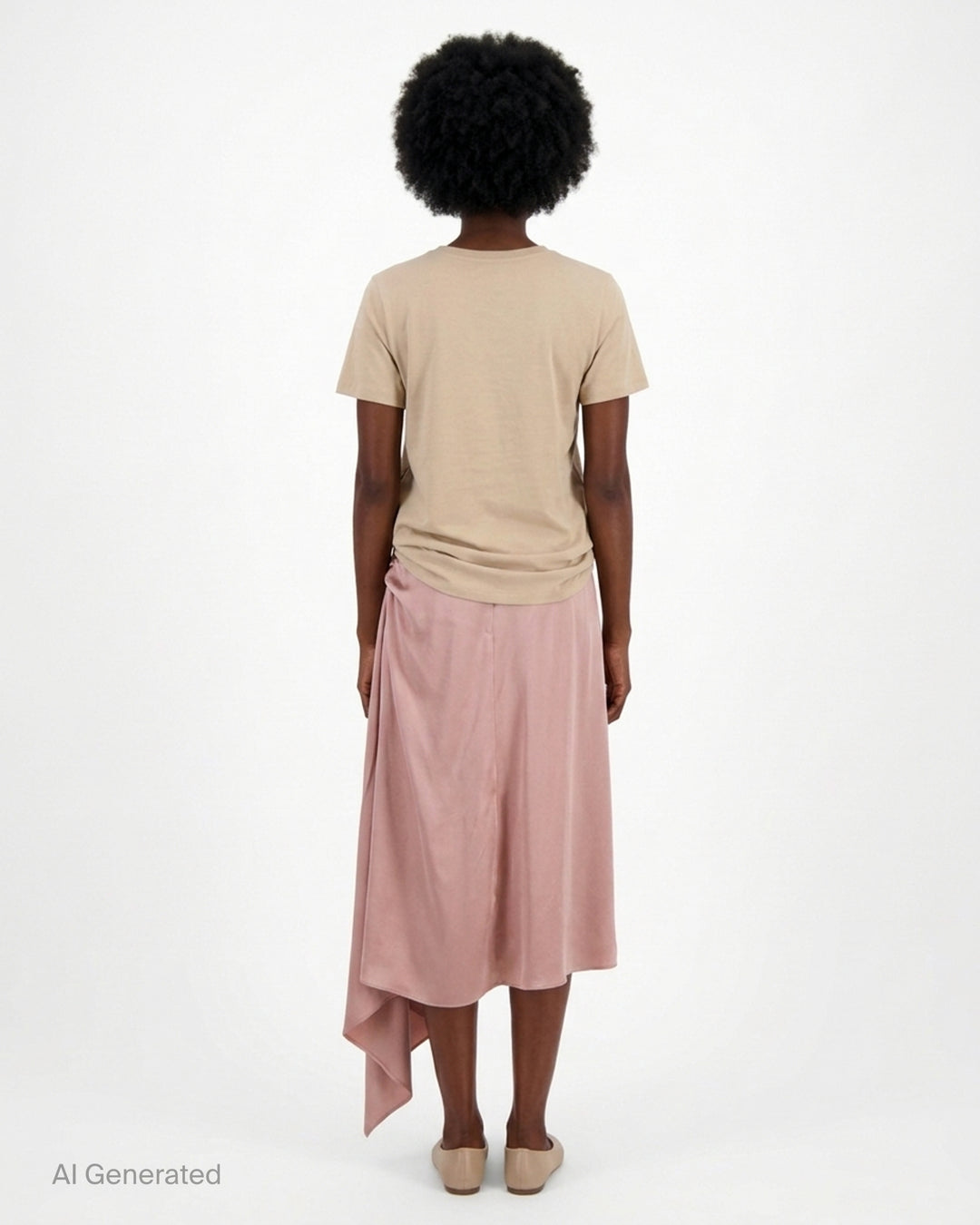 Draped Satin Asymmetric Skirt | Stella McCartney | Club21 - back