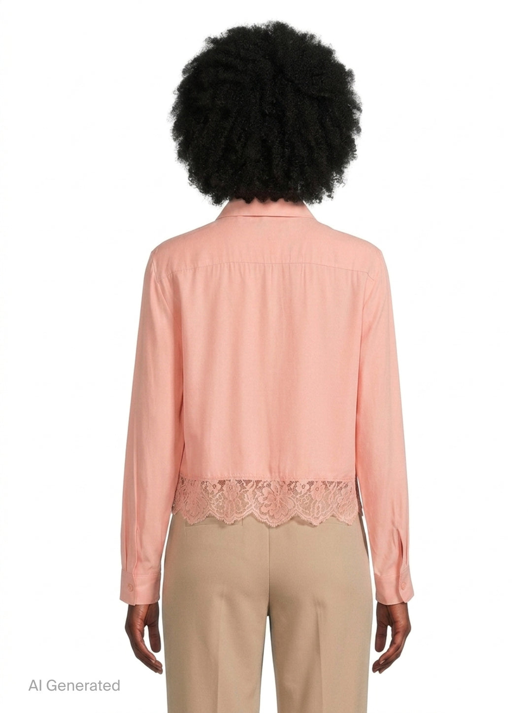 Lace-Trimmed Silk Shirt | Stella McCartney | Club21 - back