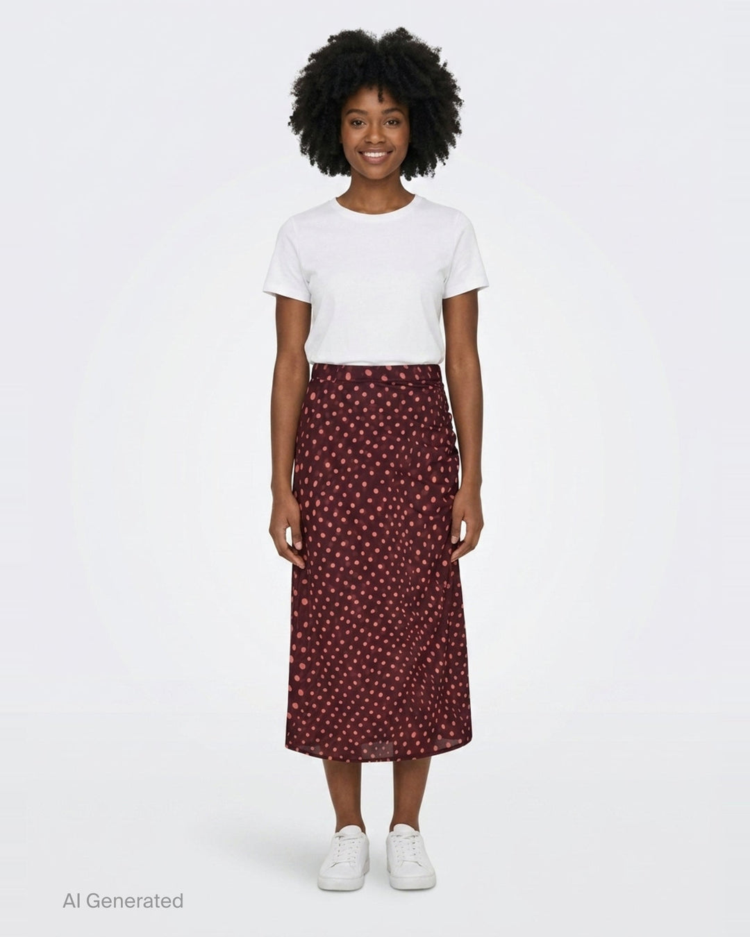 Polka Dot Mesh Long Skirt | Stella McCartney | Club21 - front