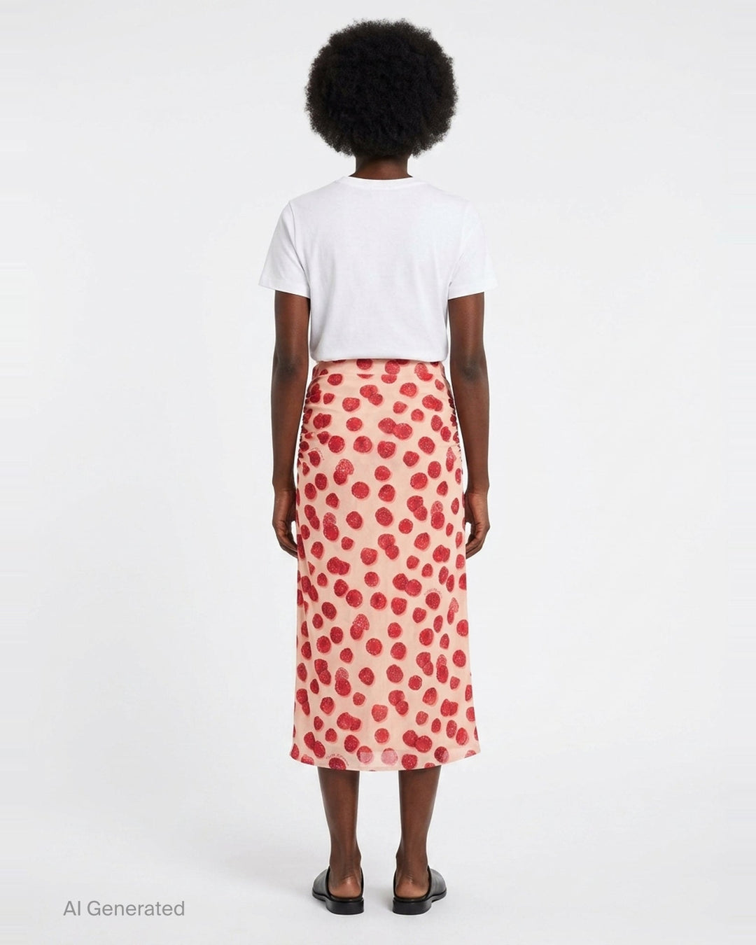 Raspberry Printed Mesh Skirt | Stella McCartney | Club21 - back