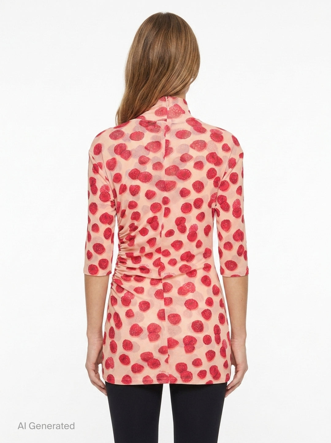 Raspberry Printed Mesh Top | Stella McCartney | Club21 - back