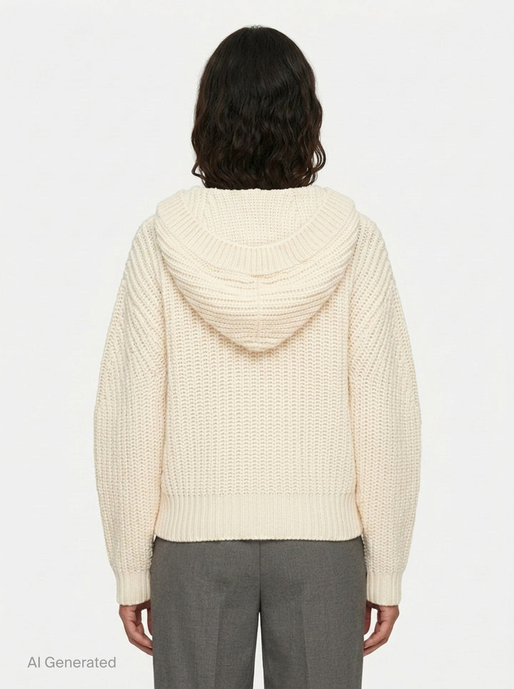 Recycled Cashmere Rib Cardigan | Stella McCartney | Club21 - back