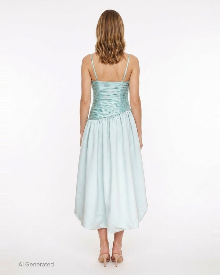 Ruched Bodice Balloon Midi Dress | Stolen Stores | Club21 - back
