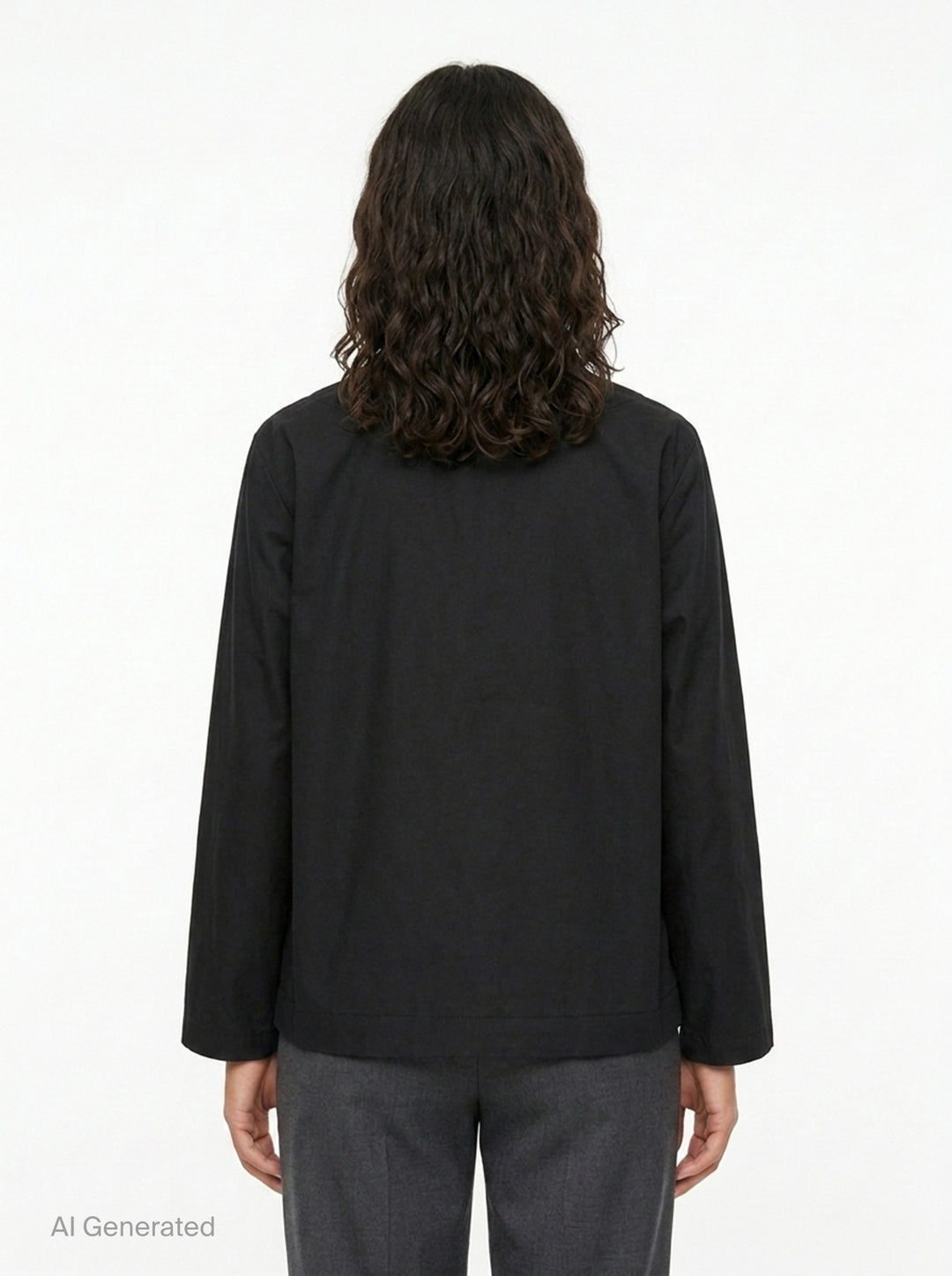 Cotton Broadcloth Ruffle Blouse | Tao | Club21 - back