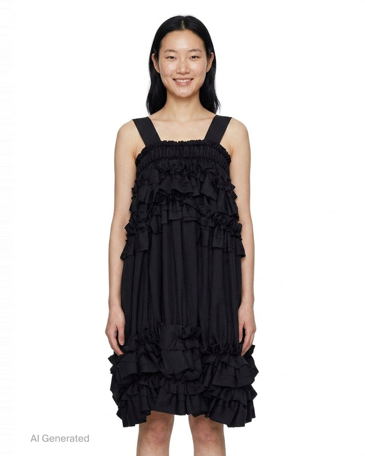 Ruffled Sleeveless Pinafore Dress | Tao | Club21 - front