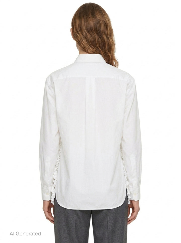 Textured Ruffle Front Blouse | Tao | Club21 - back