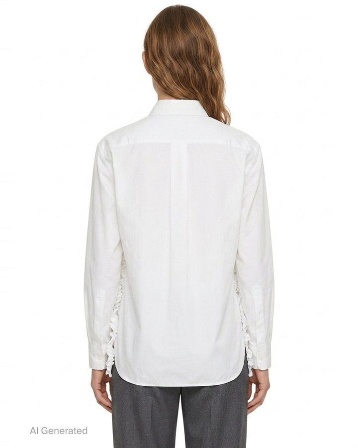 Textured Ruffle Front Blouse | Tao | Club21 - back