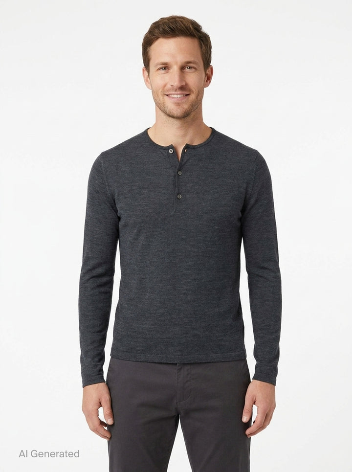 Henley Knit Top | TEAM WANG design | Club21 - front