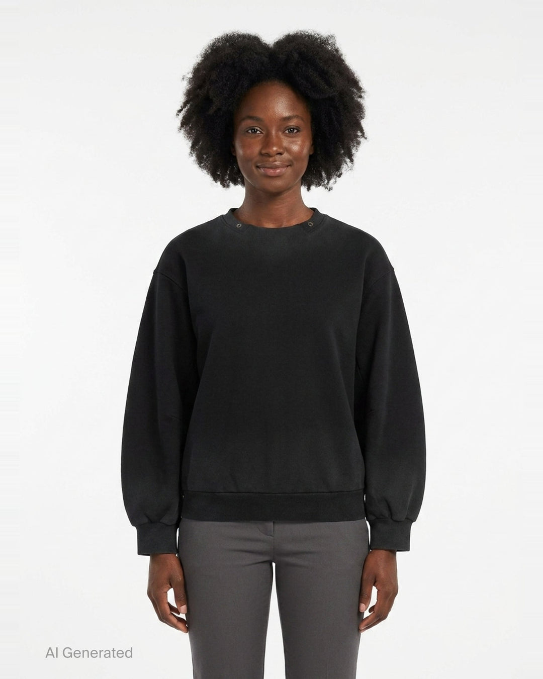 Reset Washed Crew-Neck Sweatshirt | TEAM WANG design | Club21 - front