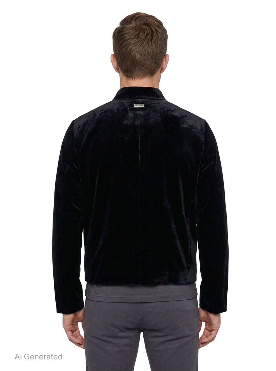 Velvet Stand Collar Jacket | TEAM WANG design | Club21 - back