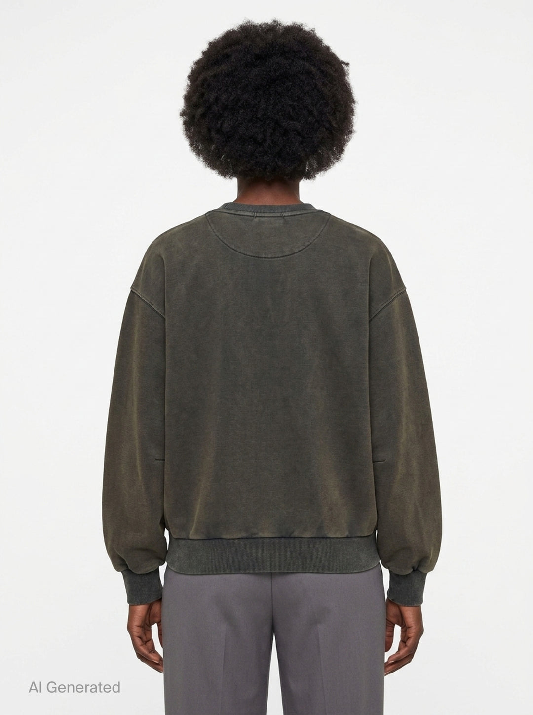 Washed Crew-Neck Sweatshirt | TEAM WANG design | Club21 - back