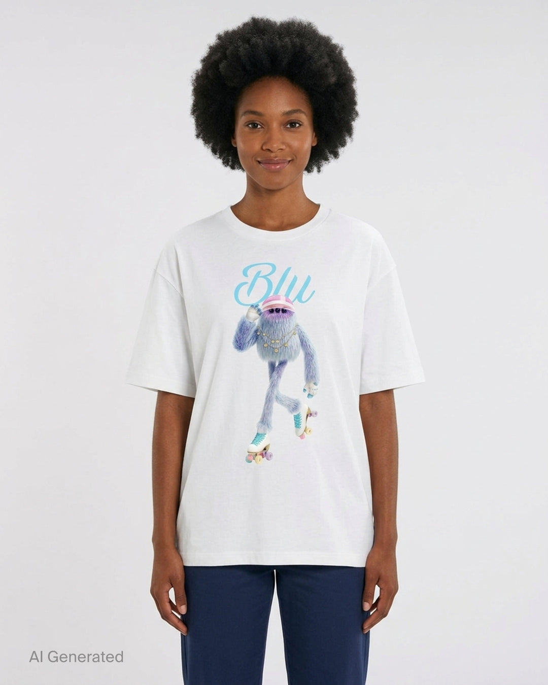 Blu Name Story Tee | The Fluffadoos | Club21 - front
