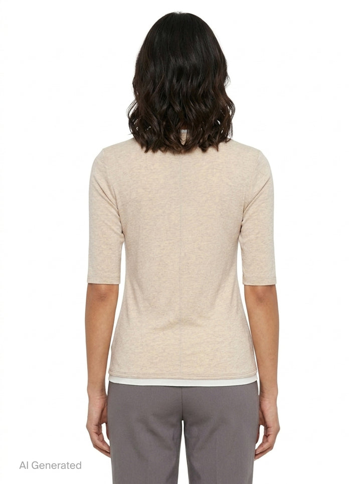 Slim Elbow Sleeve Tee | The Loom Atelier | Club21 - back