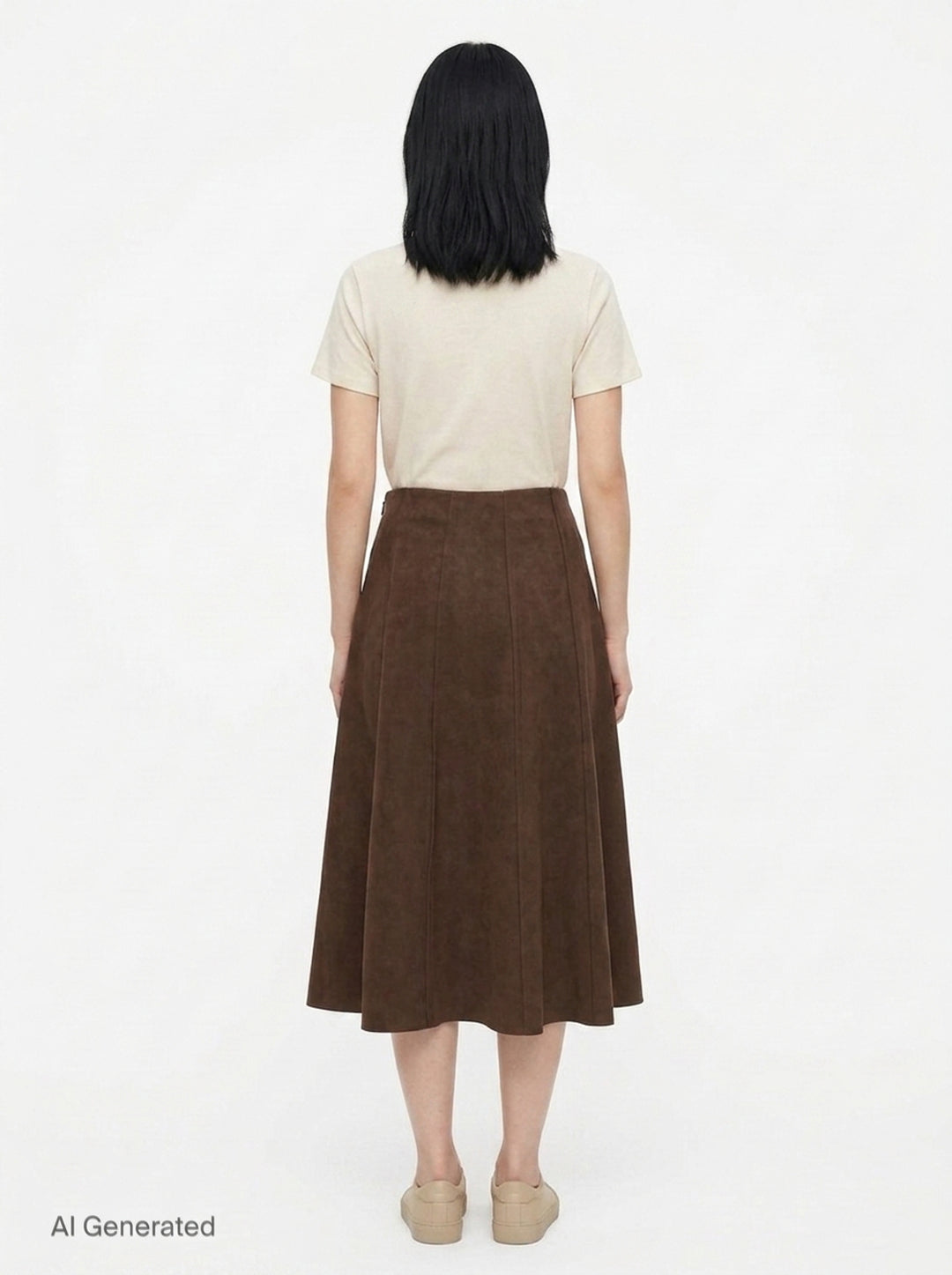 Suede Aura Midi Skirt | The Loom Atelier | Club21 - back
