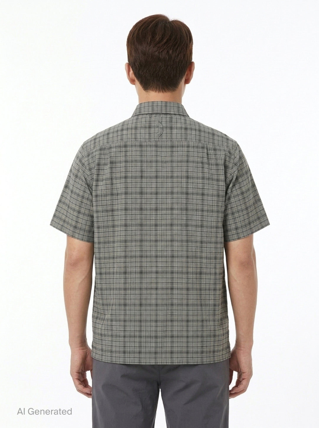 Plaid Short Sleeve Fishing Shirt | thisisneverthat | Club21 - back