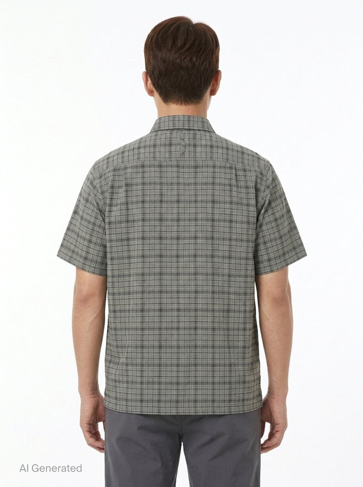 Plaid Short Sleeve Fishing Shirt | thisisneverthat | Club21 - back