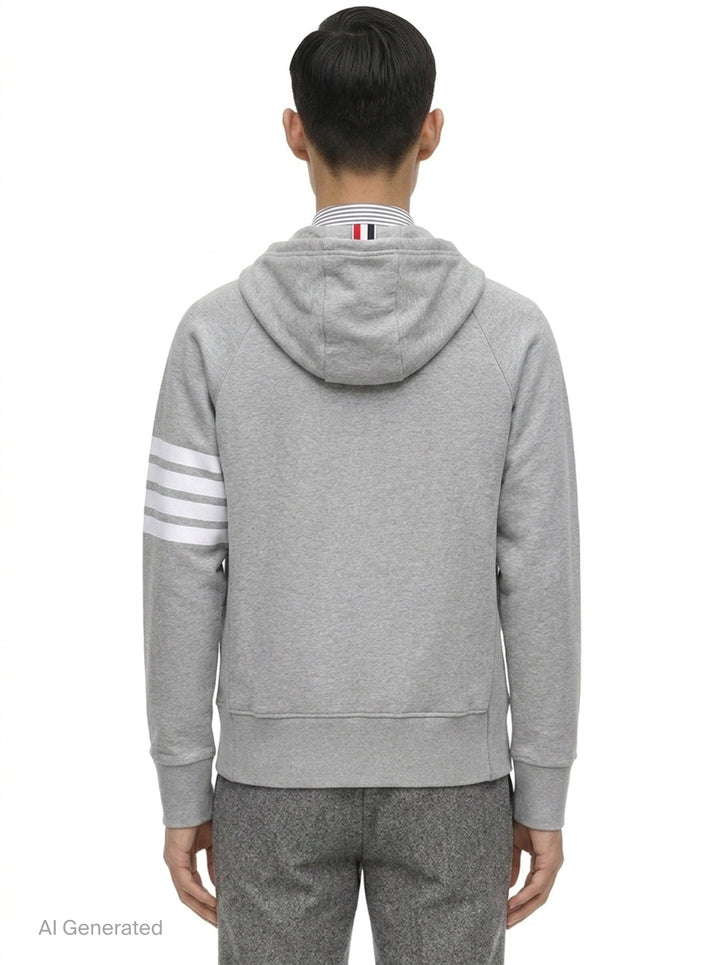 4-Bar Full Zip Hoodie | Thom Browne | Club21 - back