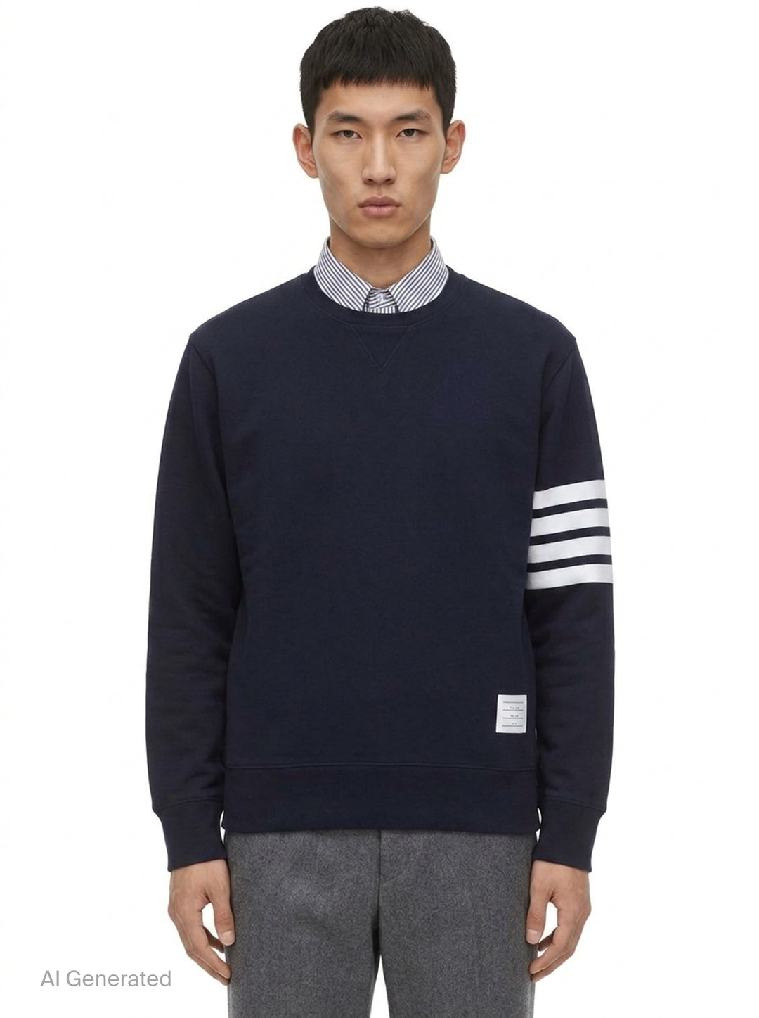4-Bar Loop Back Sweatshirt | Thom Browne | Club21 - front