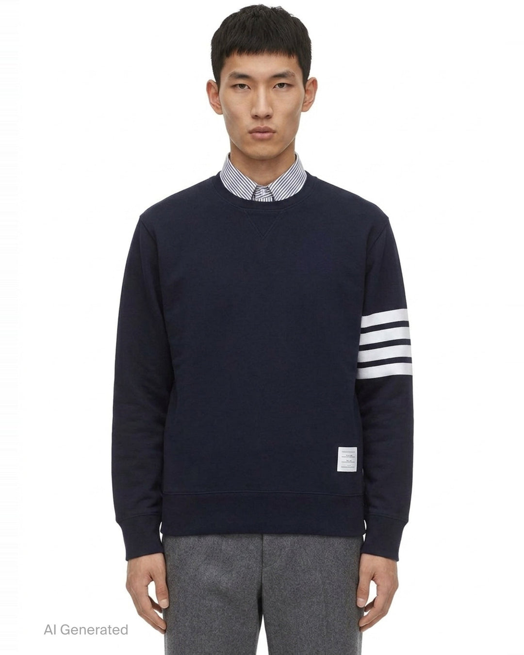 4-Bar Loop Back Sweatshirt | Thom Browne | Club21 - front
