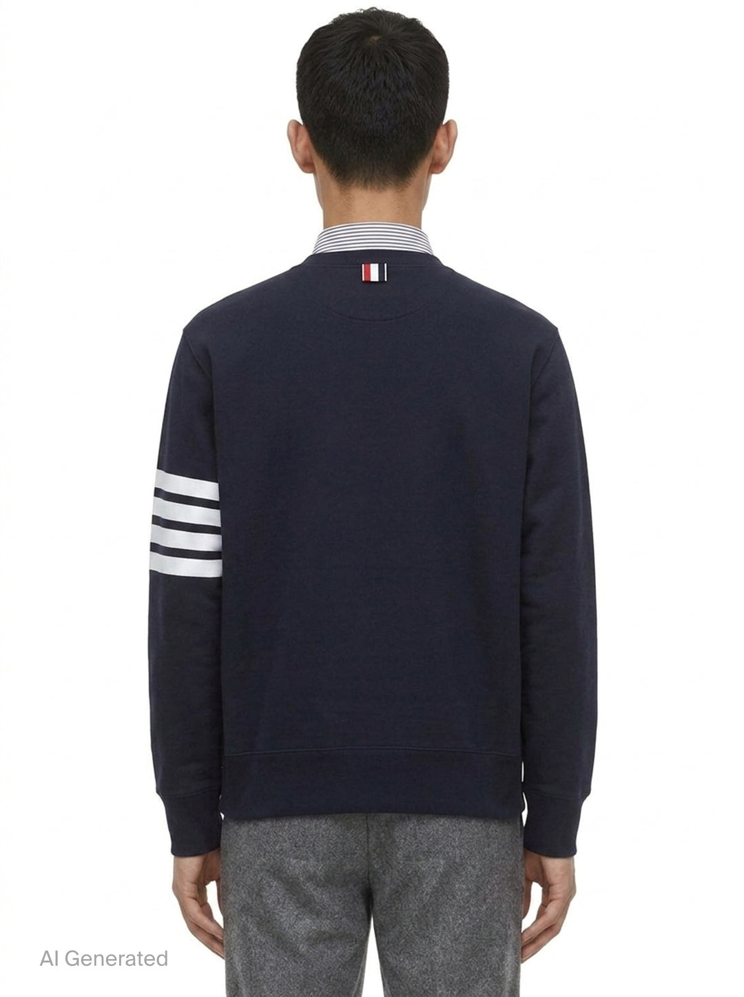 4-Bar Loop Back Sweatshirt | Thom Browne | Club21 - back