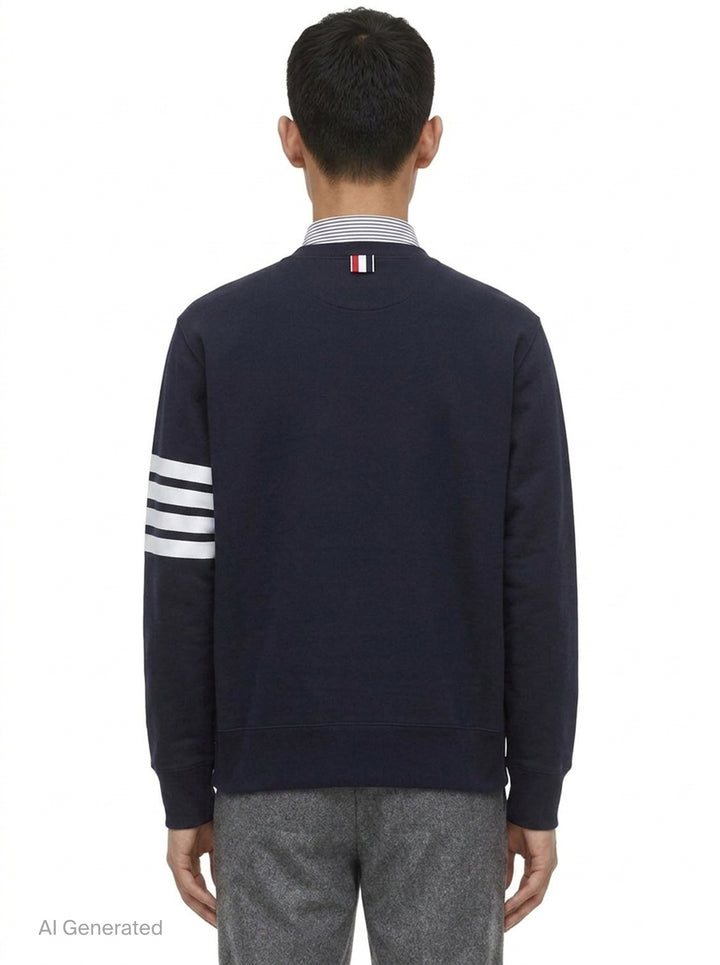 4-Bar Loop Back Sweatshirt | Thom Browne | Club21 - back