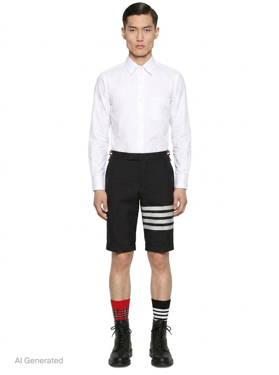 4-Bar Low Rise Shorts | Thom Browne | Club21 - front