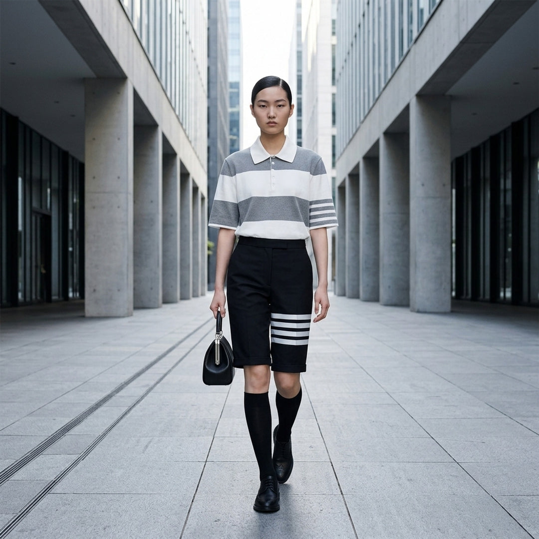 4-Bar Low Rise Shorts | Thom Browne | Club21 - lifestyle