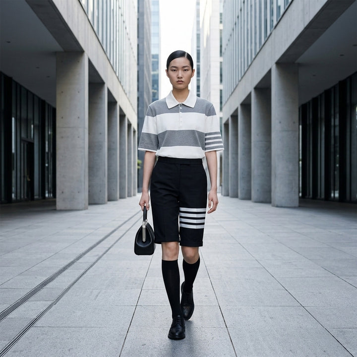 4-Bar Low Rise Shorts | Thom Browne | Club21 - lifestyle