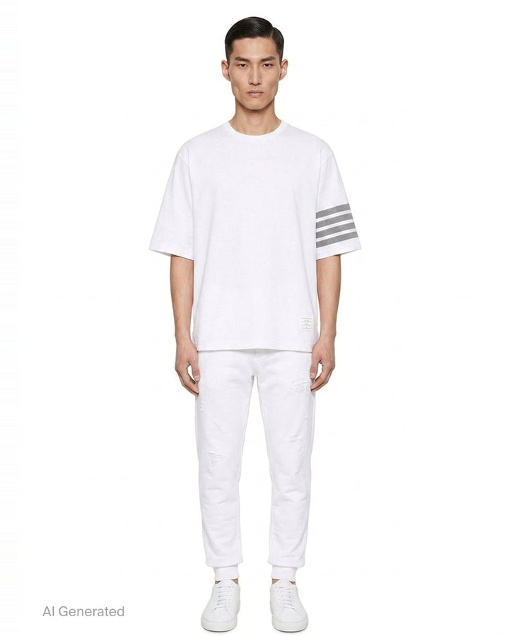 4-Bar Short Sleeve Tee | Thom Browne | Club21 - front