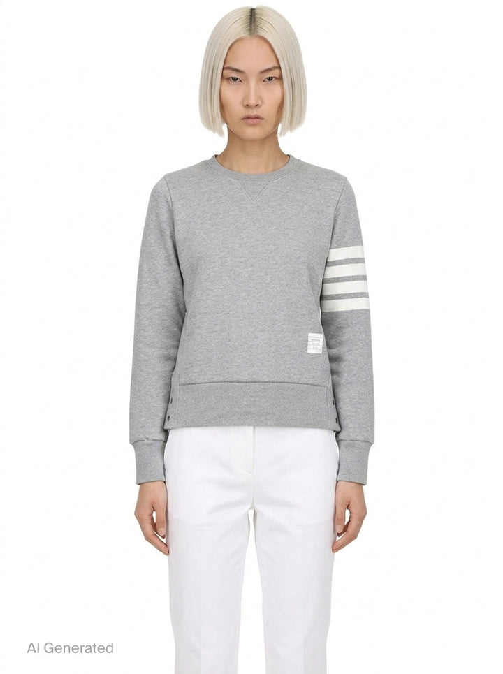 4-Bar Stripe Pullover Sweatshirt | Thom Browne | Club21 - front