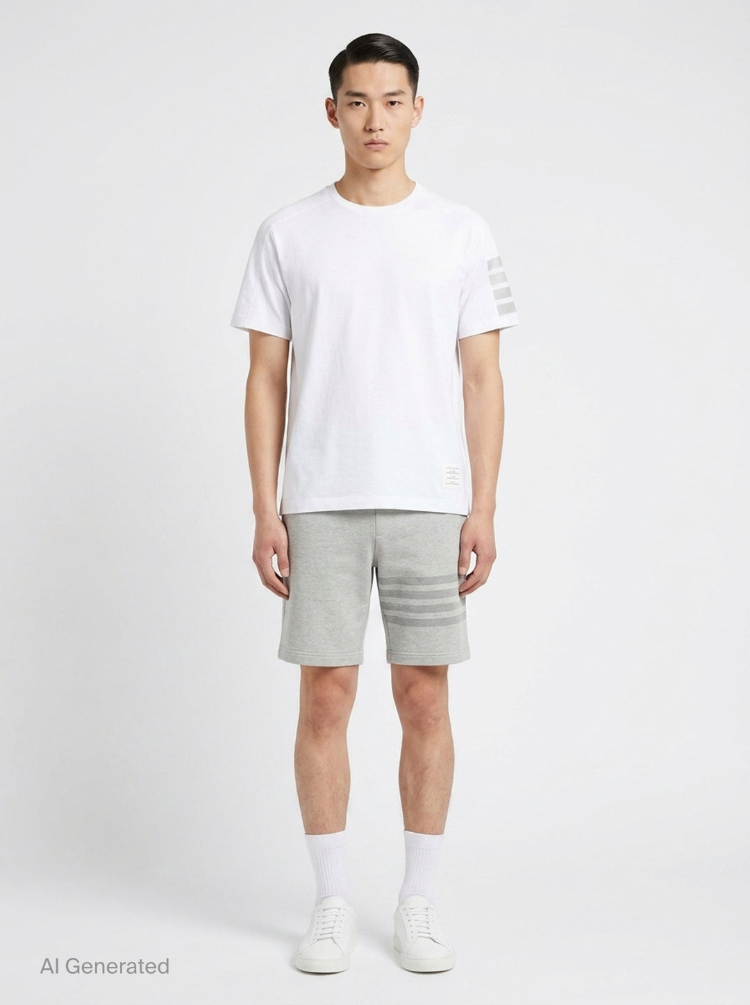 4-Bar Stripe Short Sleeve Tee | Thom Browne | Club21 - front