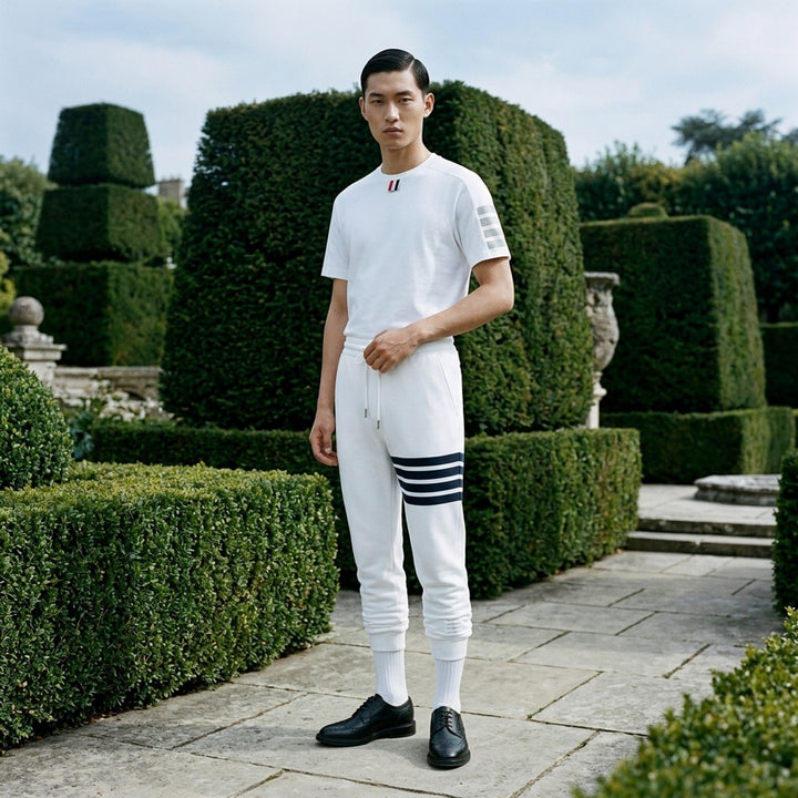 4-Bar Stripe Short Sleeve Tee | Thom Browne | Club21 - lifestyle