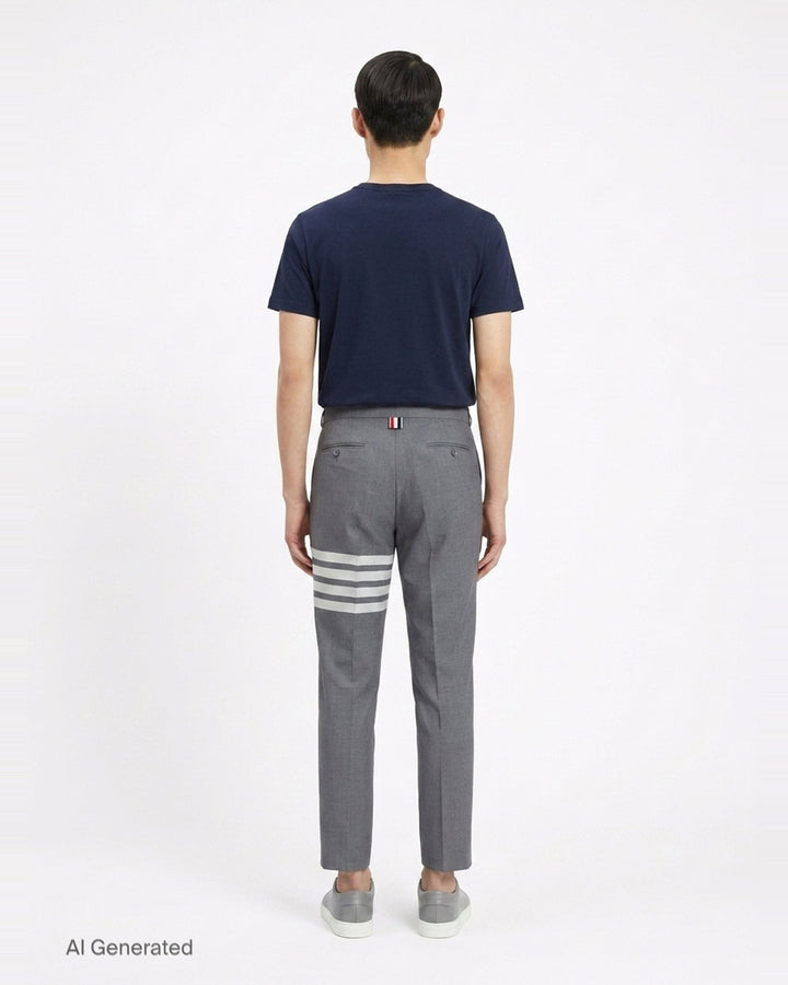 4-Bar Stripe Tailored Trousers | Thom Browne | Club21 - back