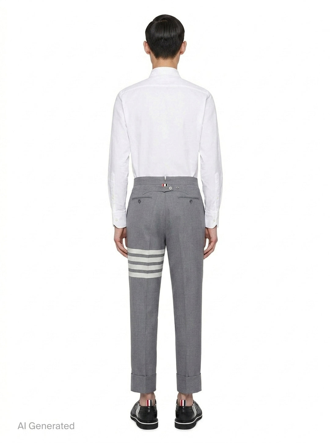 4-Bar Stripe Wool Trousers | Thom Browne | Club21 - back