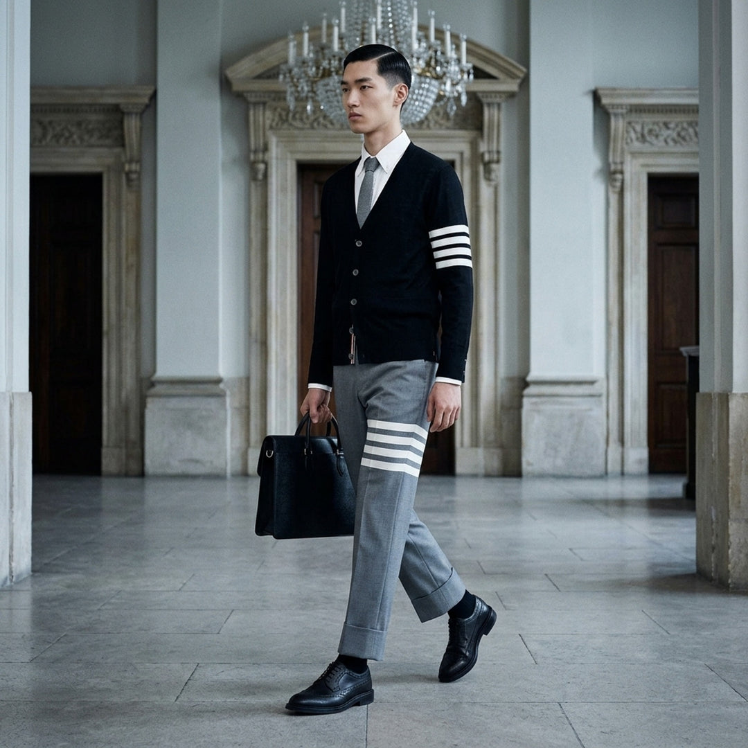 4-Bar Stripe Wool Trousers | Thom Browne | Club21 - lifestyle
