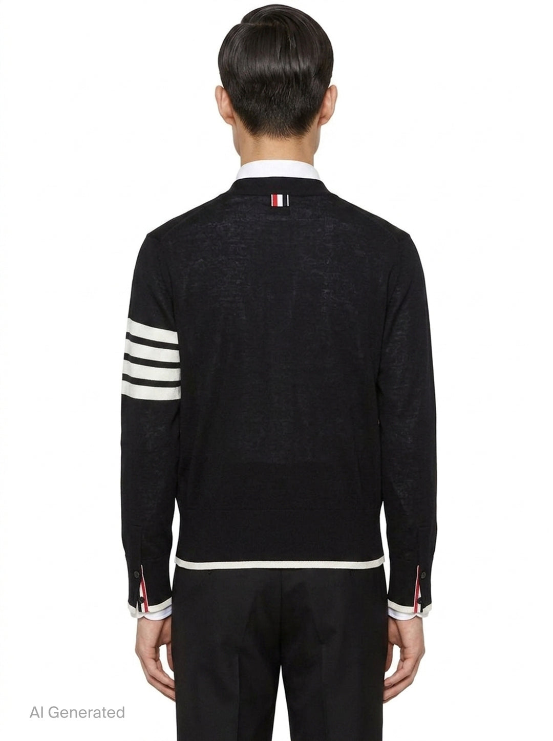 4-Bar V-Neck Cardigan | Thom Browne | Club21 - back
