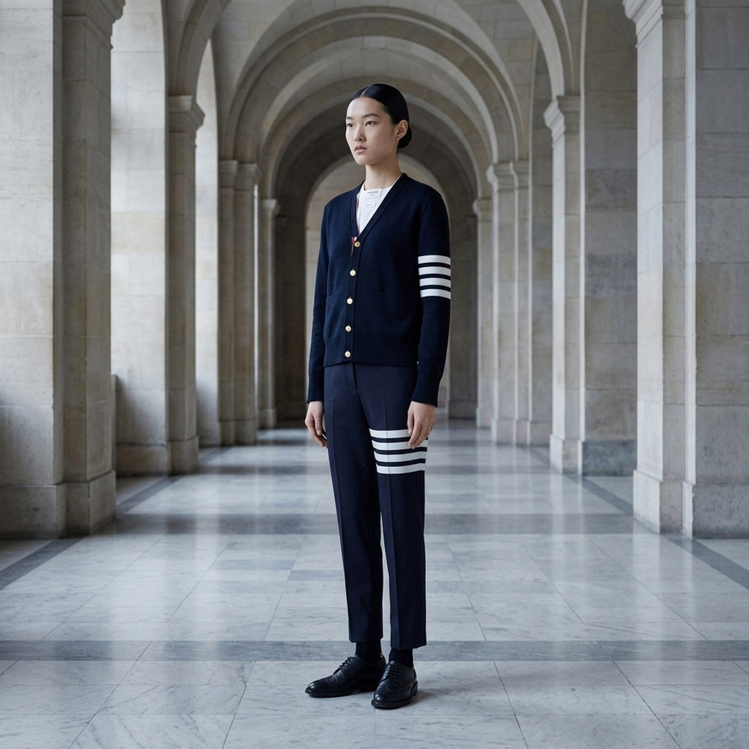 4-Bar V-Neck Cardigan | Thom Browne | Club21 - lifestyle