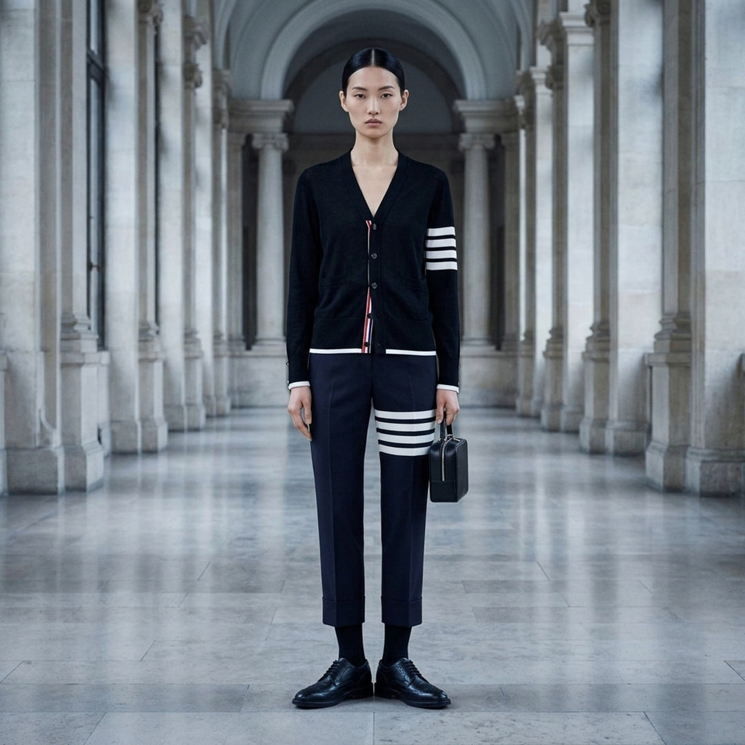 4-Bar V-Neck Cardigan | Thom Browne | Club21 - lifestyle