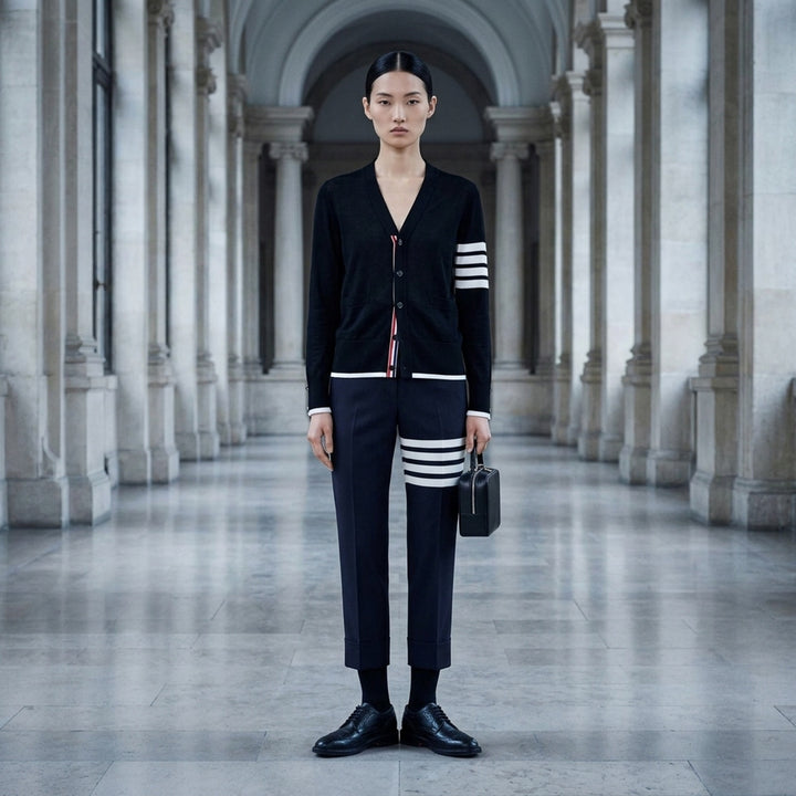 4-Bar V-Neck Cardigan | Thom Browne | Club21 - lifestyle