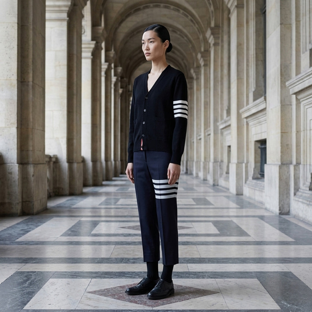 4-Bar V-Neck Cardigan | Thom Browne | Club21 - lifestyle