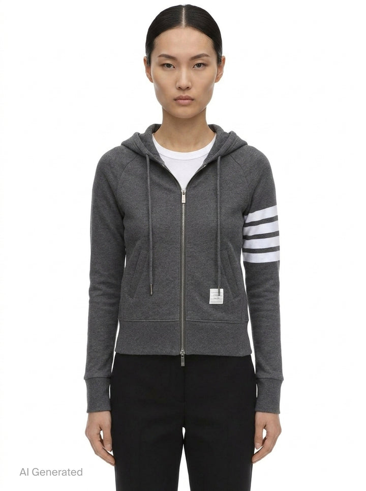 4-Bar Zip Hoodie | Thom Browne | Club21 - front