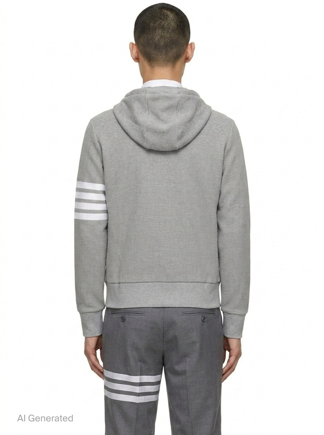 4-Bar Zip-Up Hoodie | Thom Browne | Club21 - back