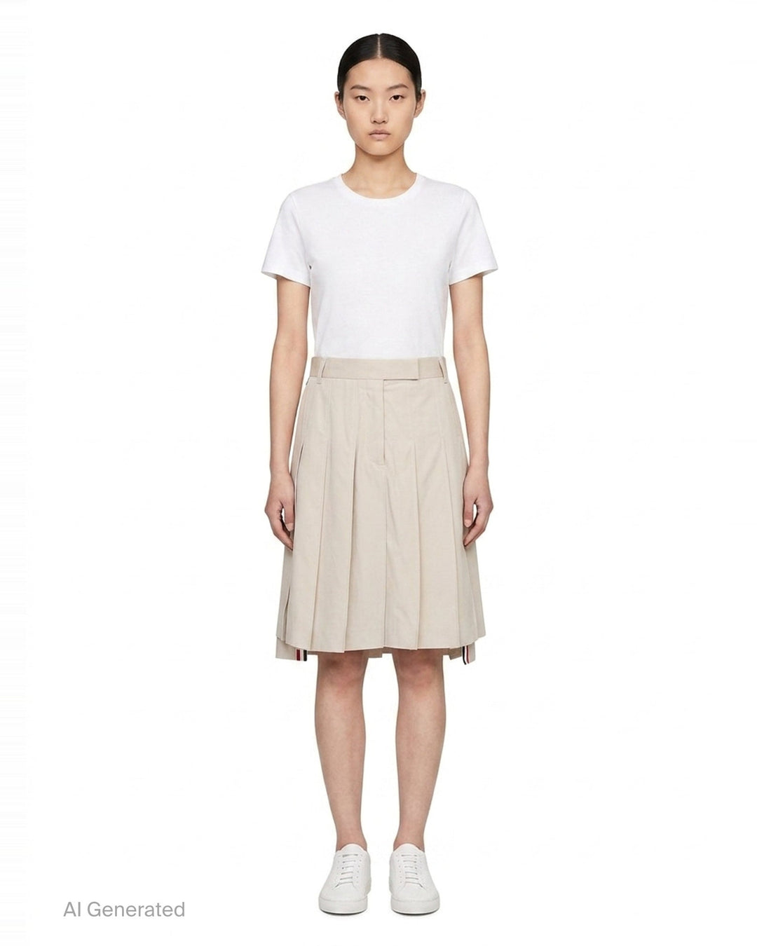 Bermuda Length Pleated Skirt | Thom Browne | Club21 - front