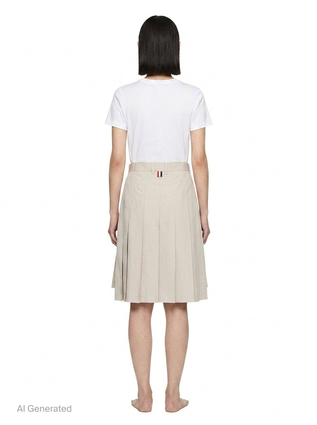 Bermuda Length Pleated Skirt | Thom Browne | Club21 - back