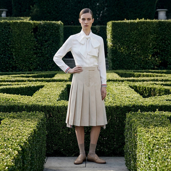 Bermuda Length Pleated Skirt | Thom Browne | Club21 - lifestyle